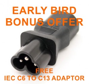 IEC C6 to C13 adaptor